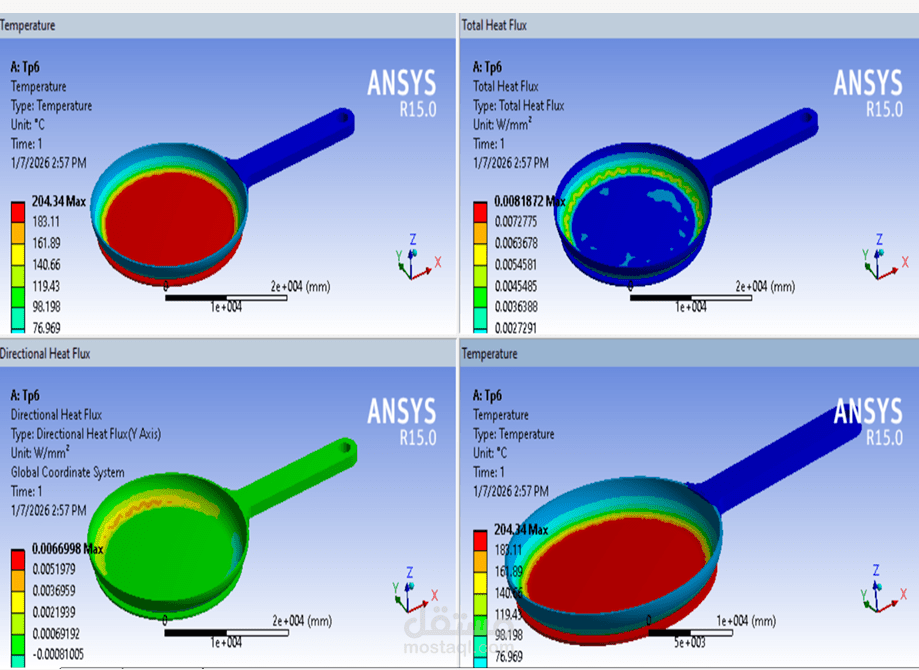 تصميم وتحليل حراري لمقلاة باستخدام AutoCAD و Ansys