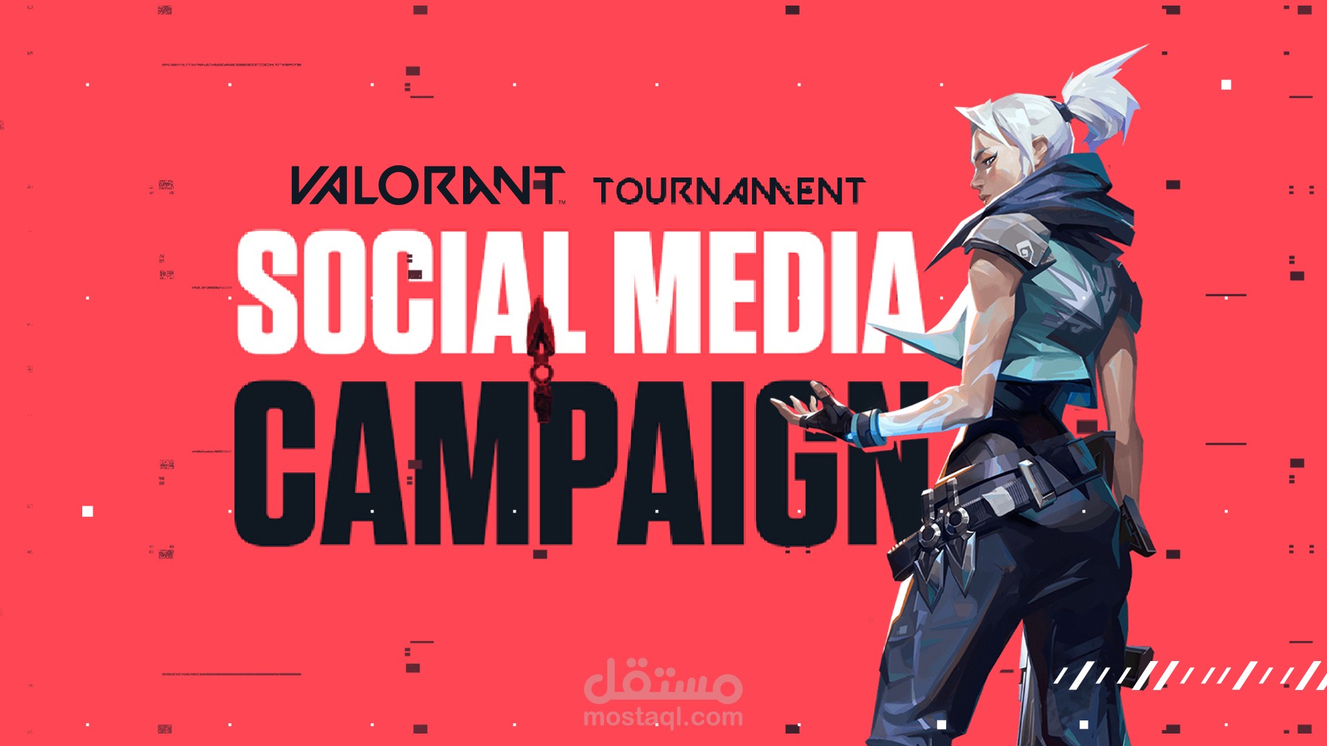 تصميم حملة اعلانية لبطولة العاب الكترونية Valorant
