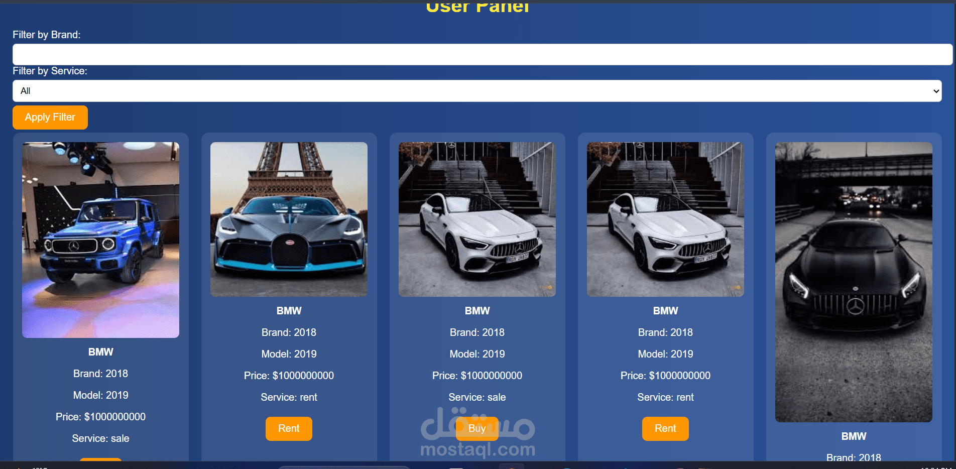 Car Showroom & Rental Platform