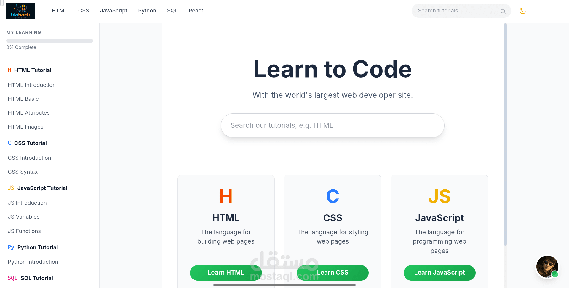 منصة CodeLearn – تعلم البرمجة بالعربية (مشروع فردي متكامل)