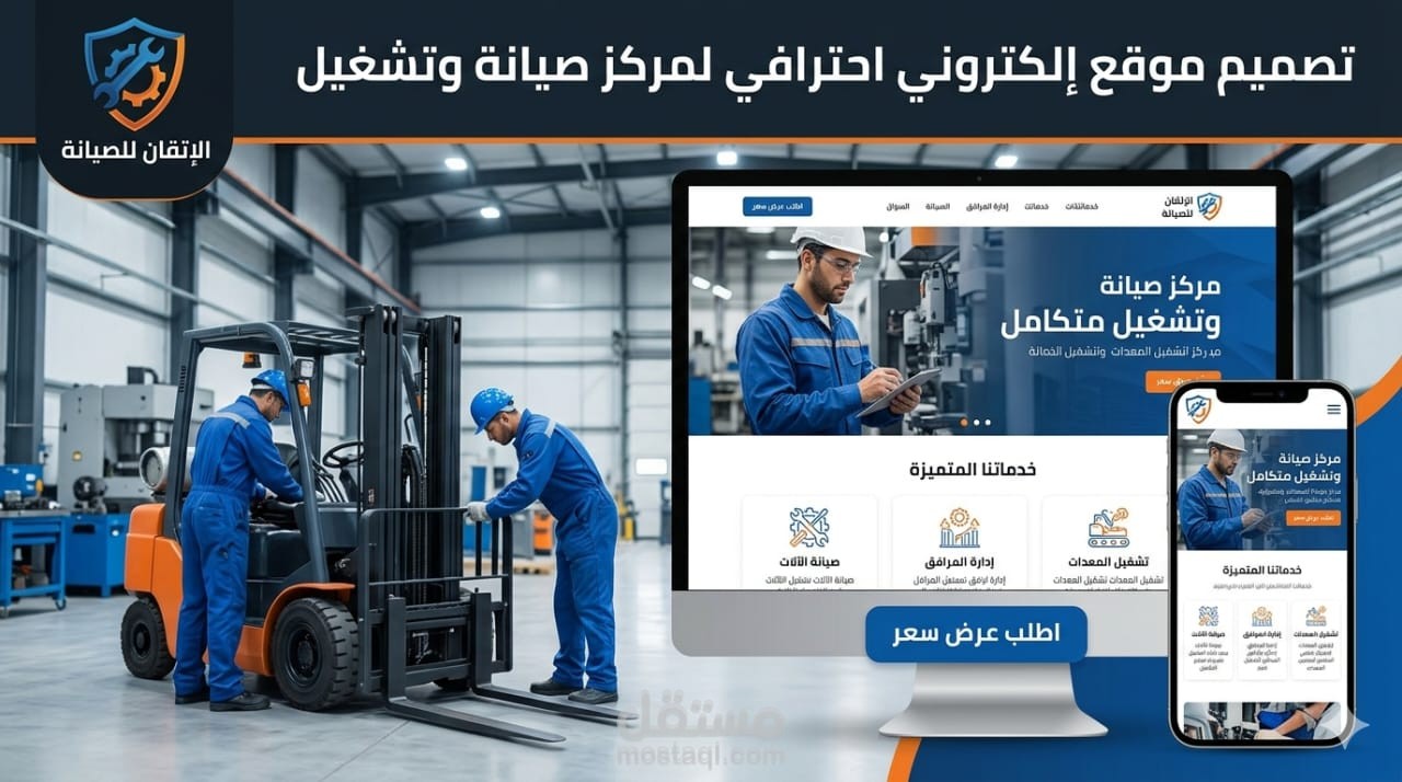 موقع إلكتروني لمركز صيانة و تشغيل