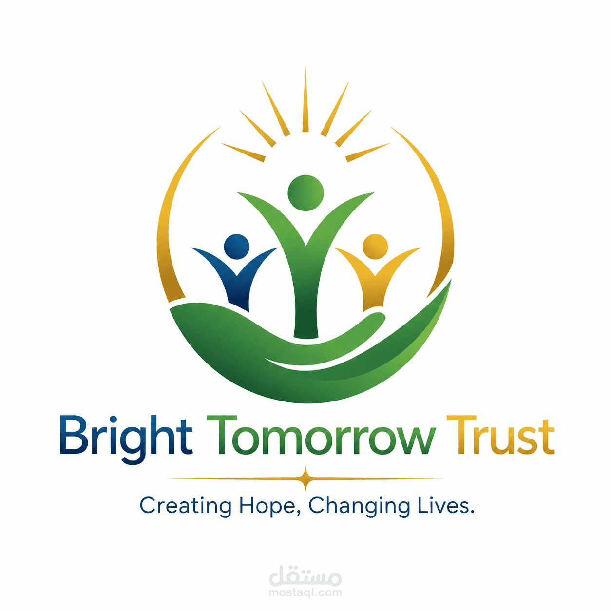 تصميم شعار وهوية بصرية لمؤسسة "Bright Tomorrow Trust" الخيرية