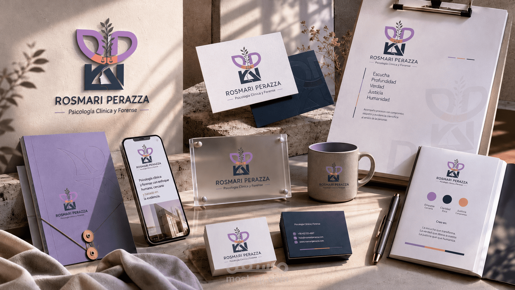 تصميم هوية بصرية متميزة وعصرية لعيادة علم نفس | Premium Brand