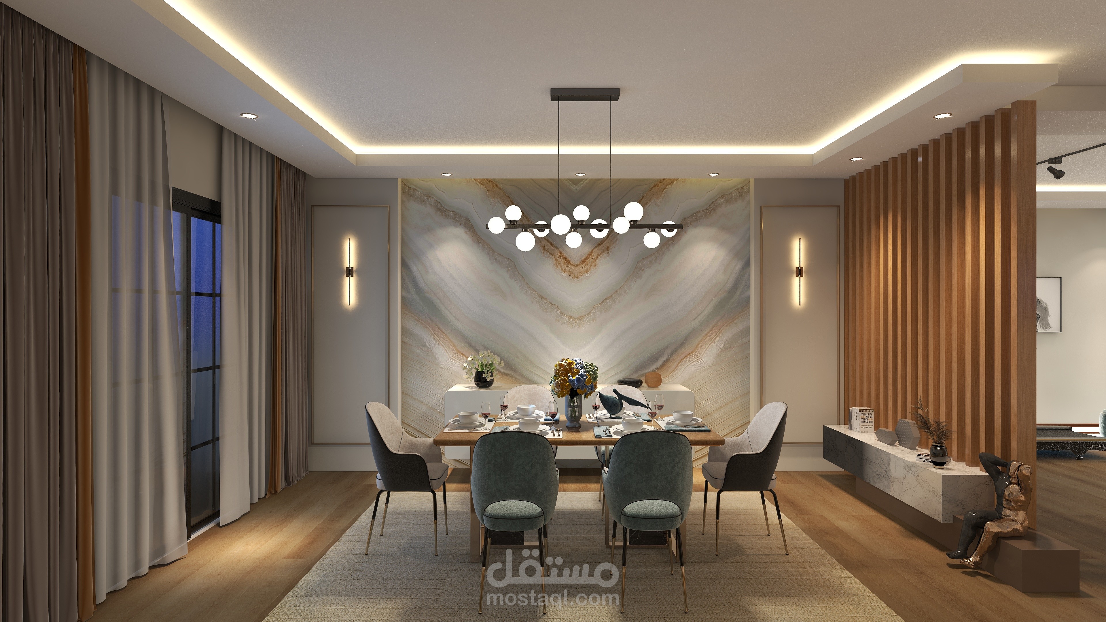 ريسبشن شقه سكنية في مصر الجديدة