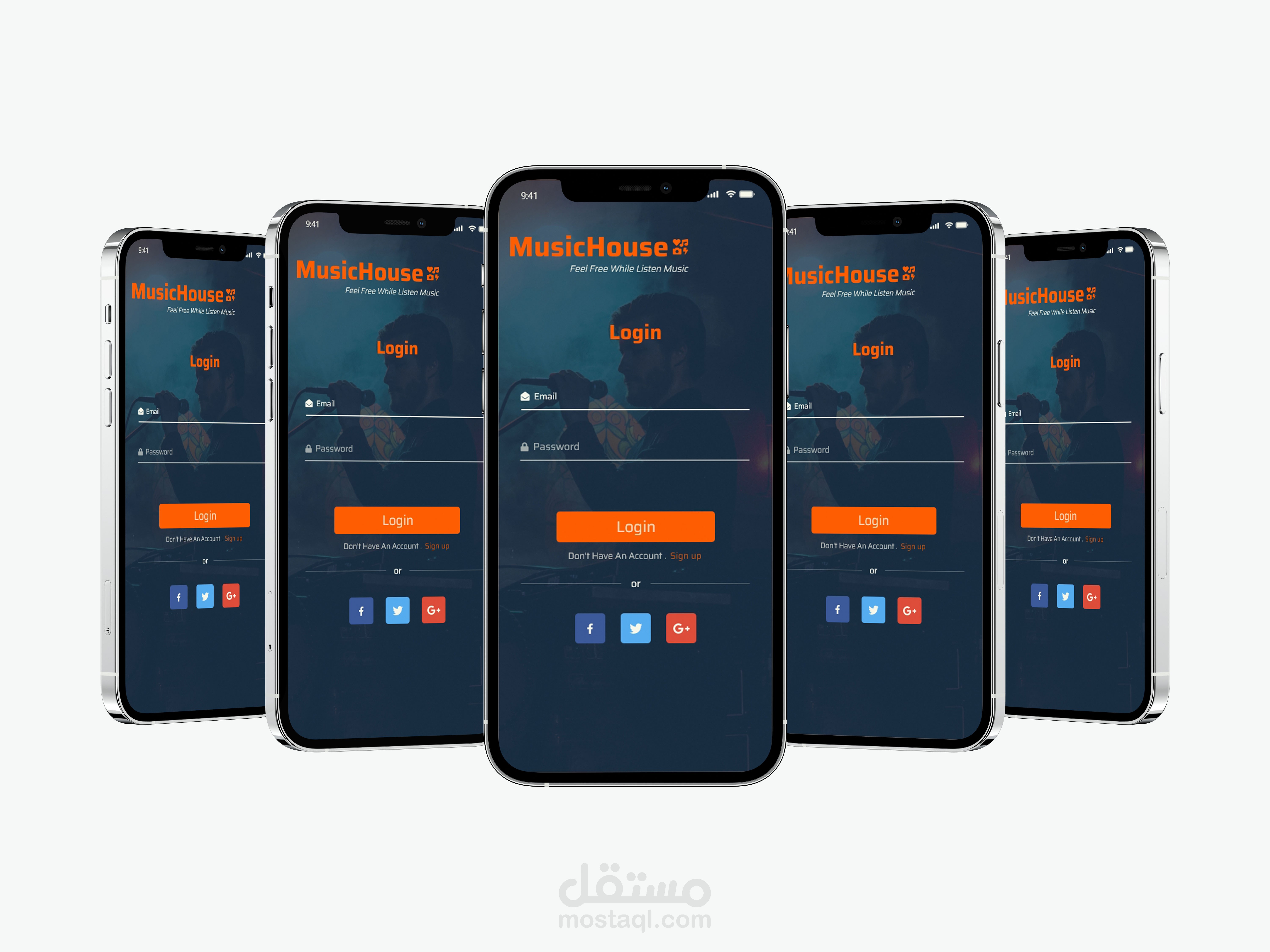 login and sign up user interface mobile design