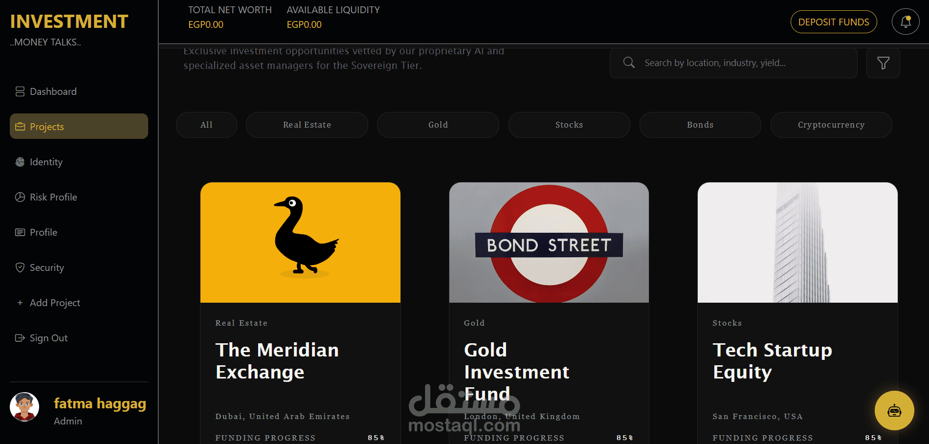 منصة استثمار تشاركي investment