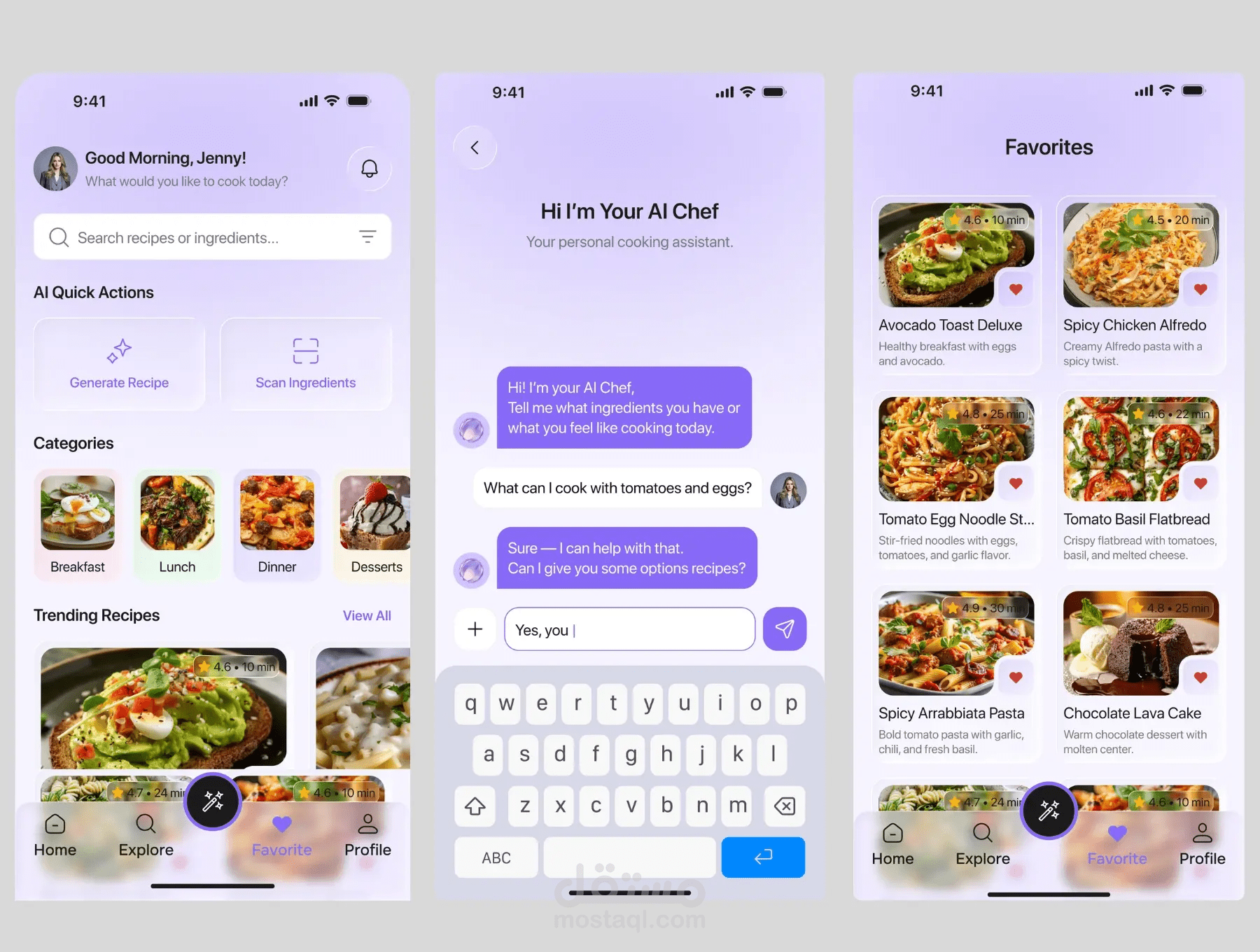 تطبيق  طبخ بلغه react native