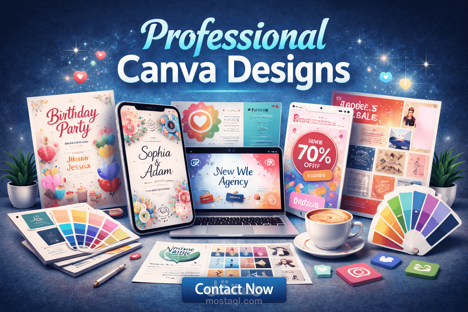 تصميم ديزاينات احترافية باستخدام Canva