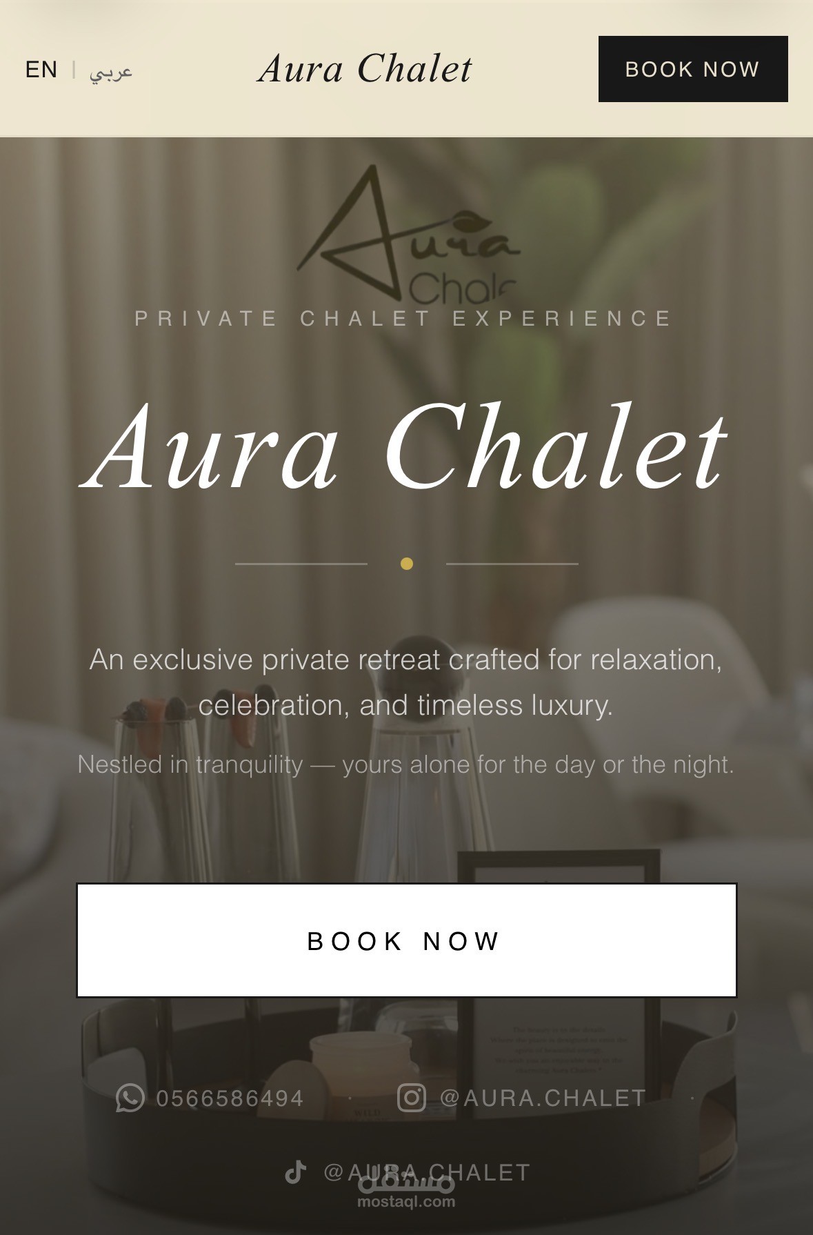 Aura Challet Booking