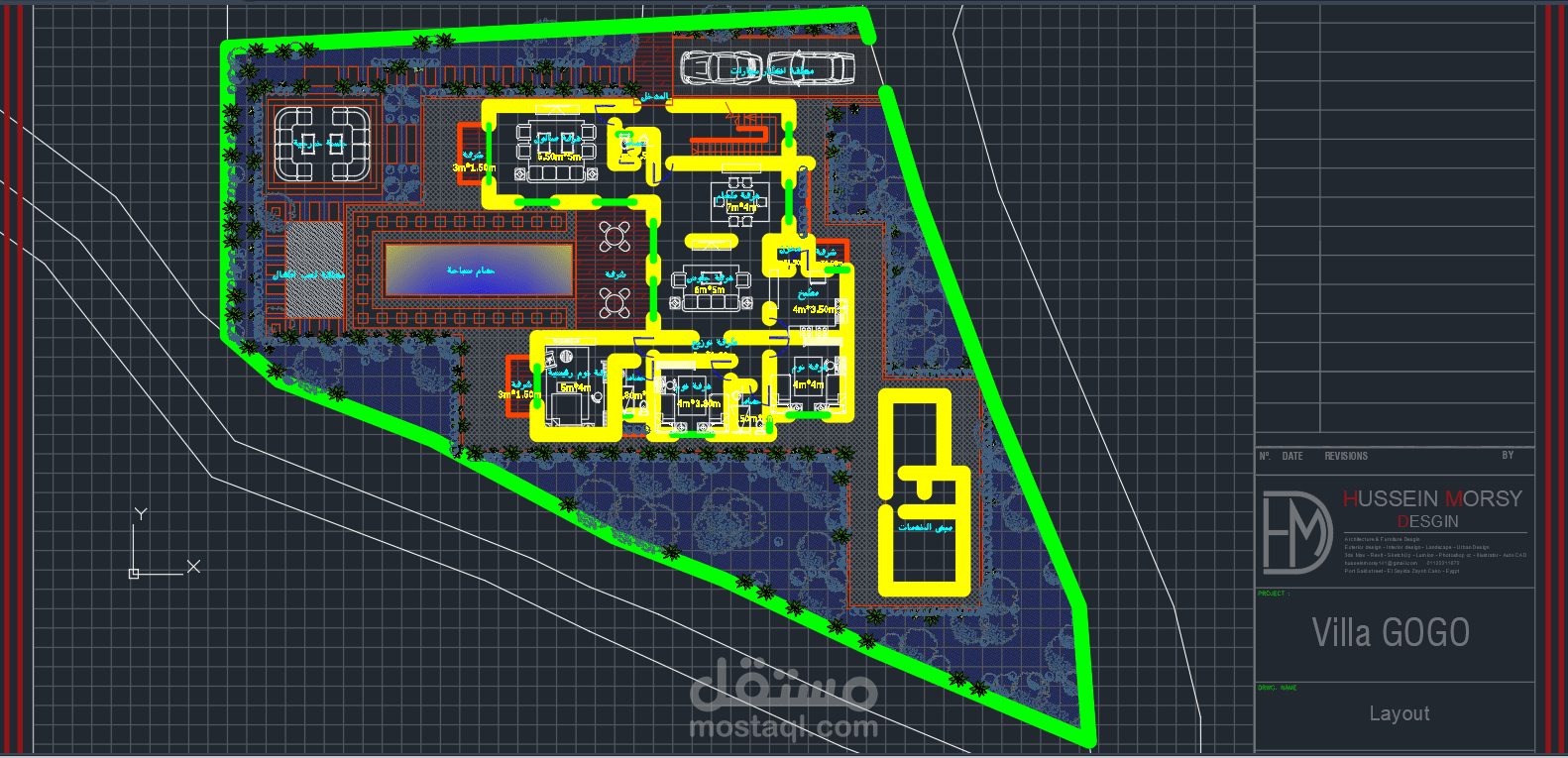 عمل مخطط معماري 2d