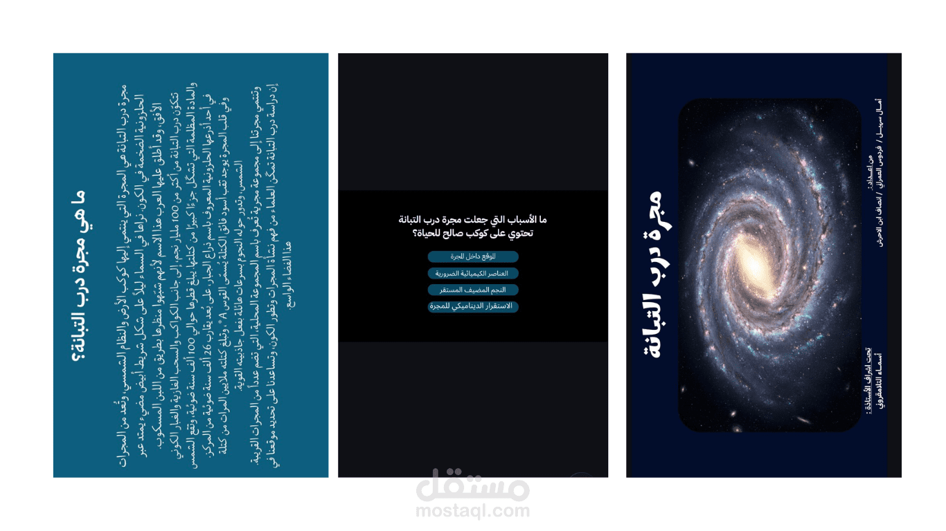 عرض تقديمي حول مجرة درب التبانة