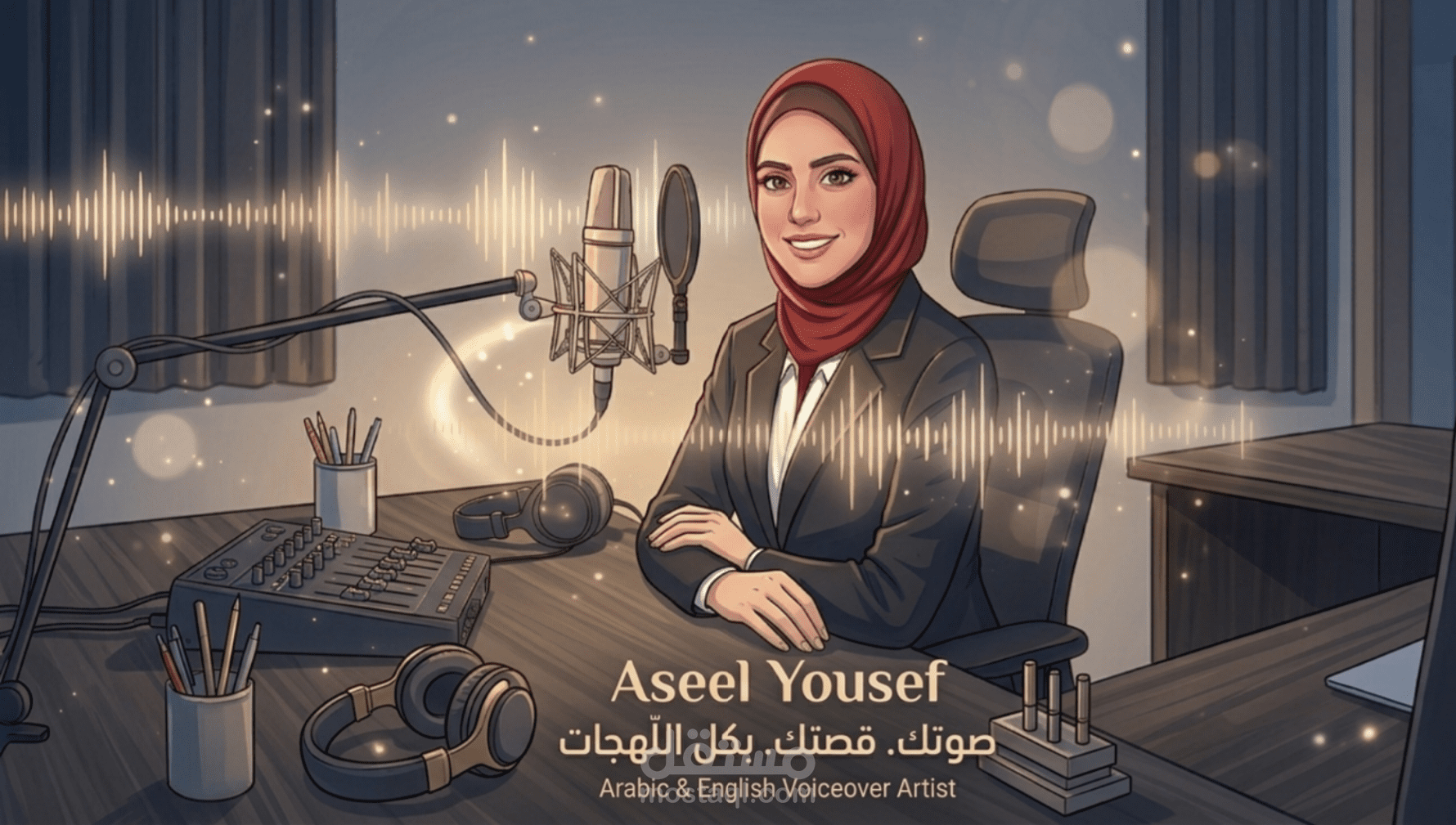 تعليق صوتي بعدة لهجات باللغة العربية والإنجليزية/ عرض تقديمي