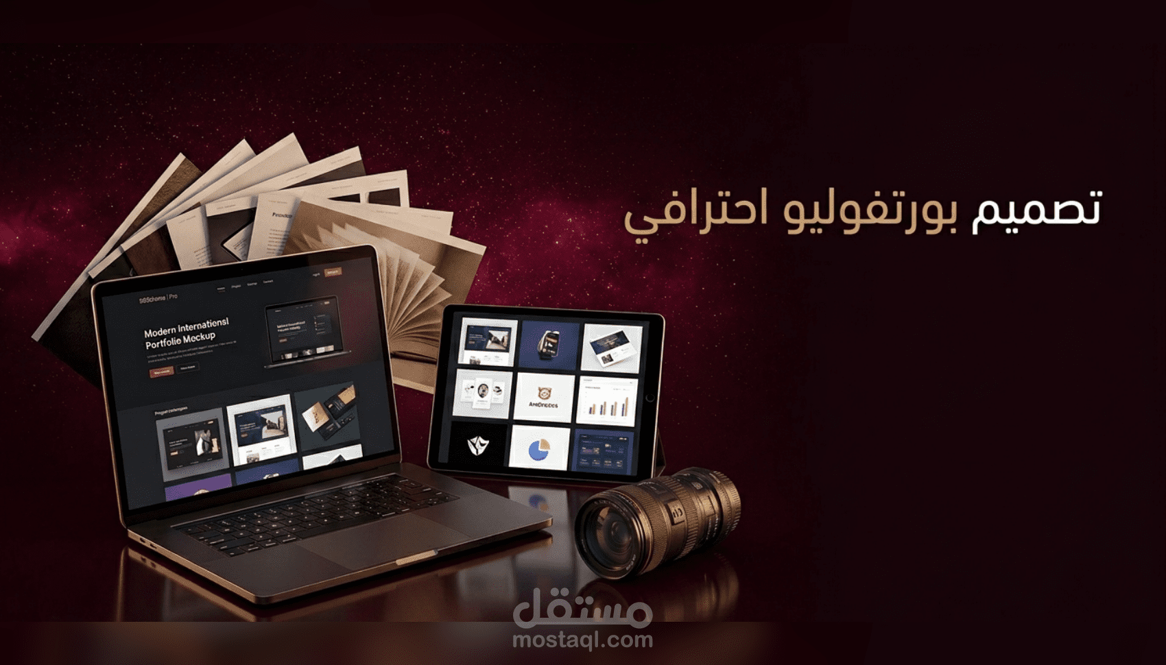 تصميم وبناء بورتفوليو شخصي احترافي
