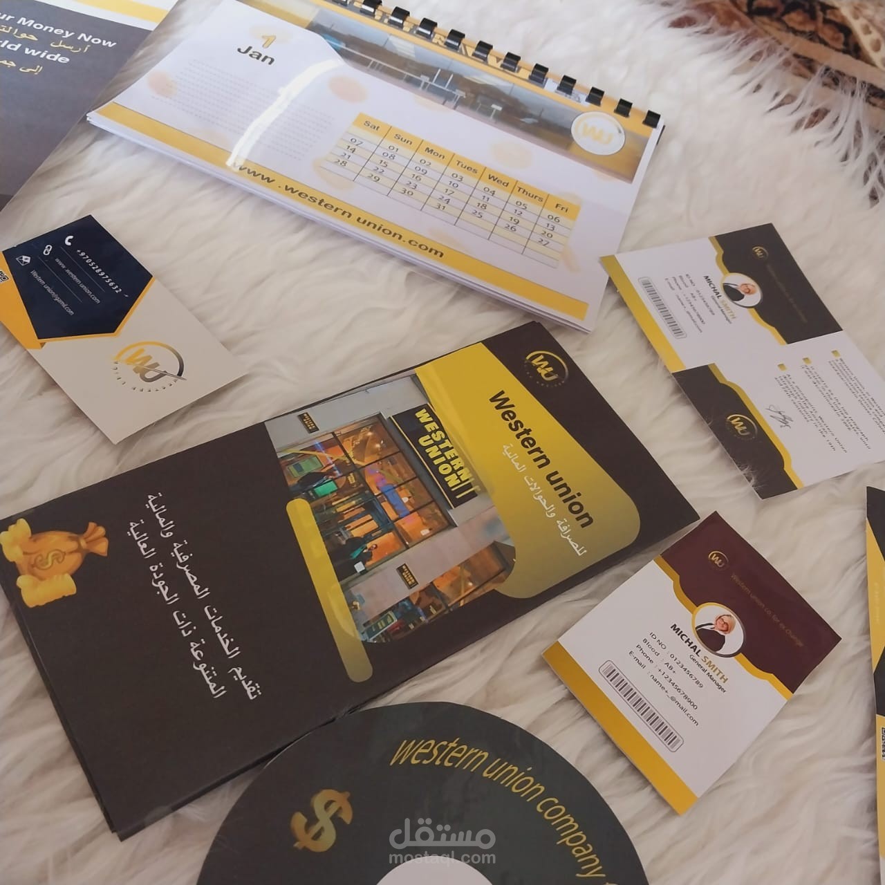 تصميم هويه بصرية لصالح شركه ويستر يونيون للحوالات المالية