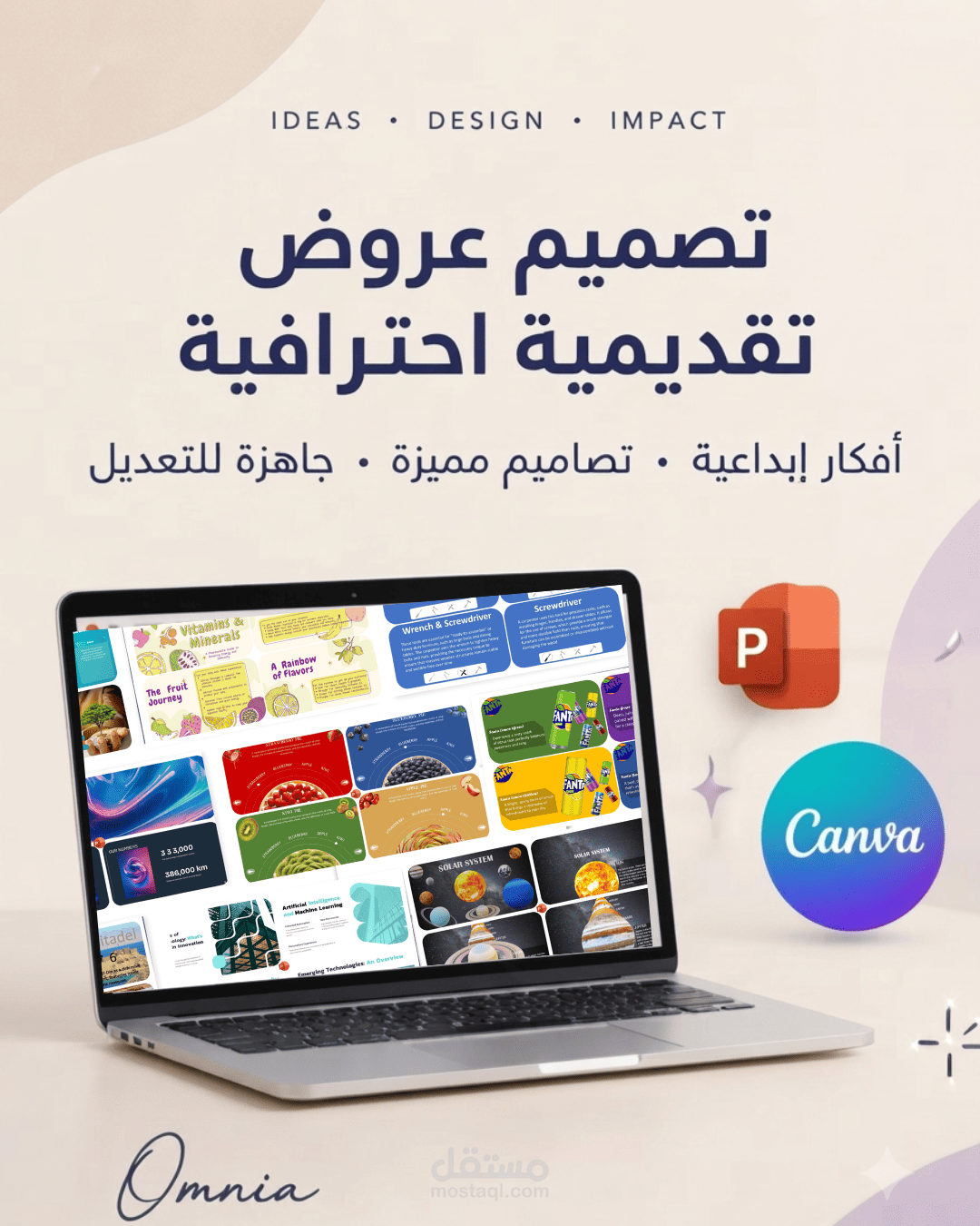 تصاميم عروض تقديميه وعروض 3D احترافيه