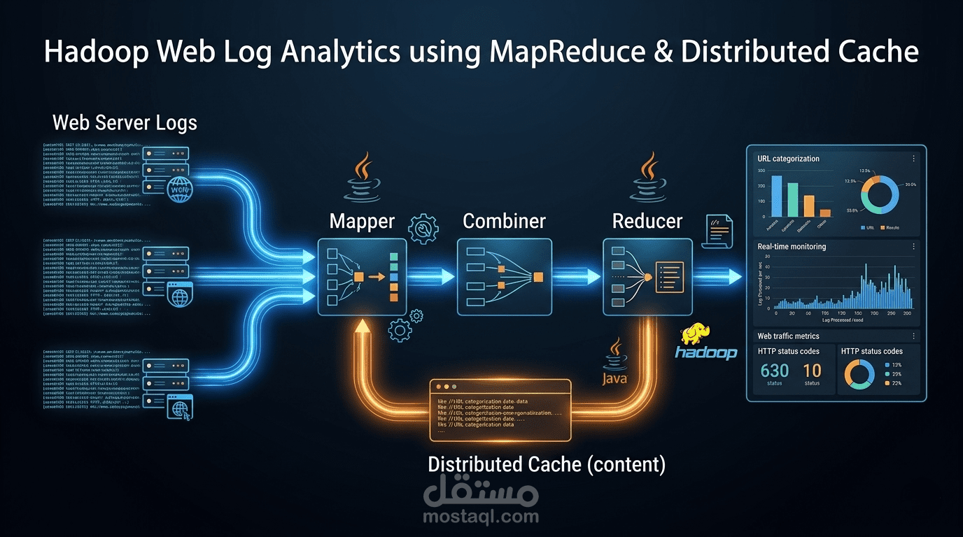Hadoop Web Log Analytics using Distributed Cache & MapReduce