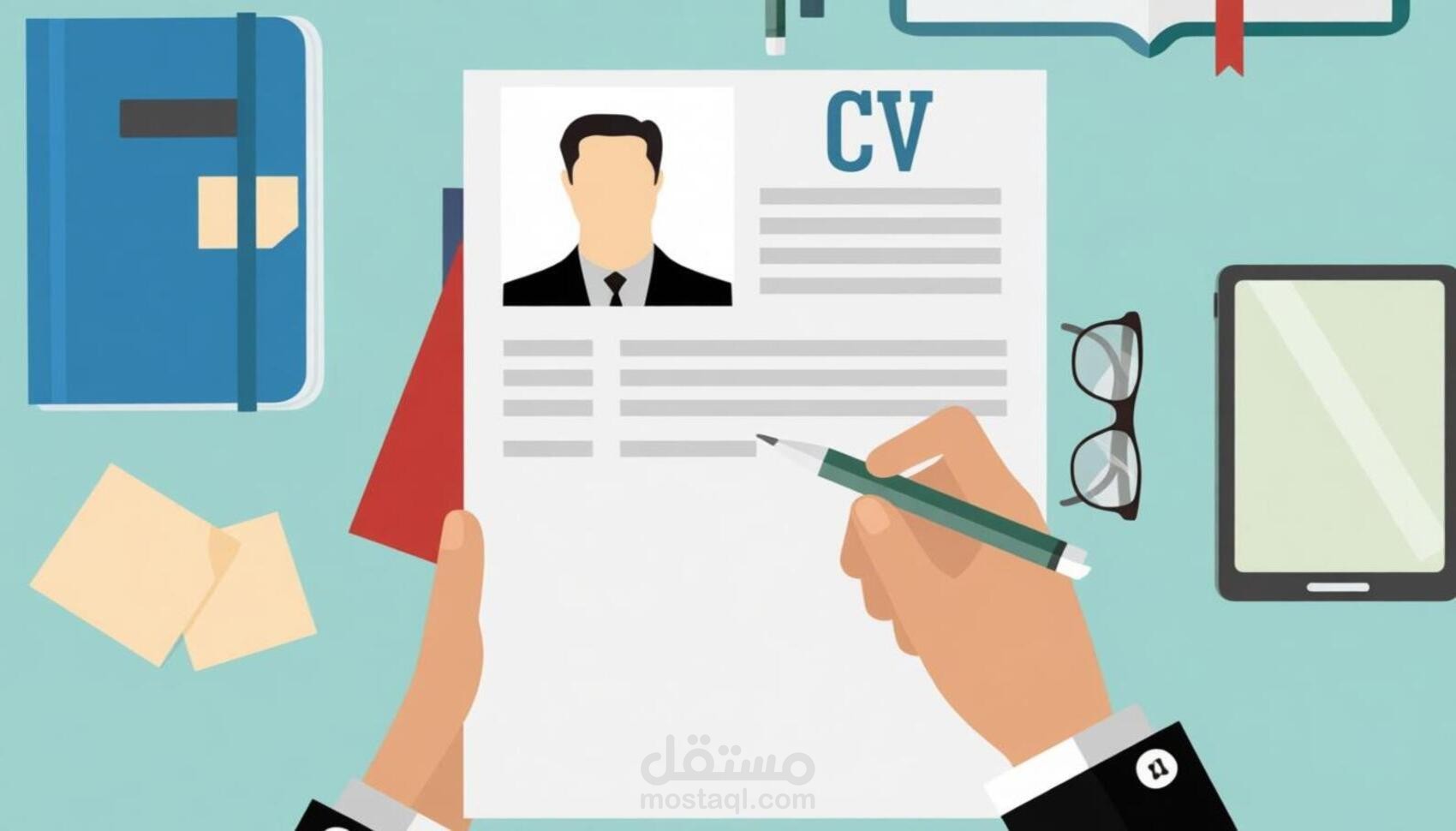 تصميم وكتابة سيرة ذاتية احترافية (CV) جاهزة لسوق العمل