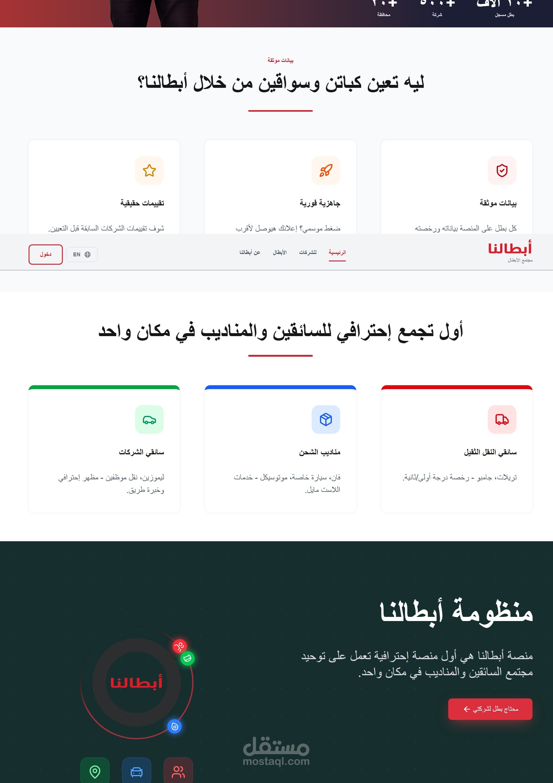 منصة "أبطالنا" التفاعلية – واجهة مستخدم متكاملة بـ next.ts