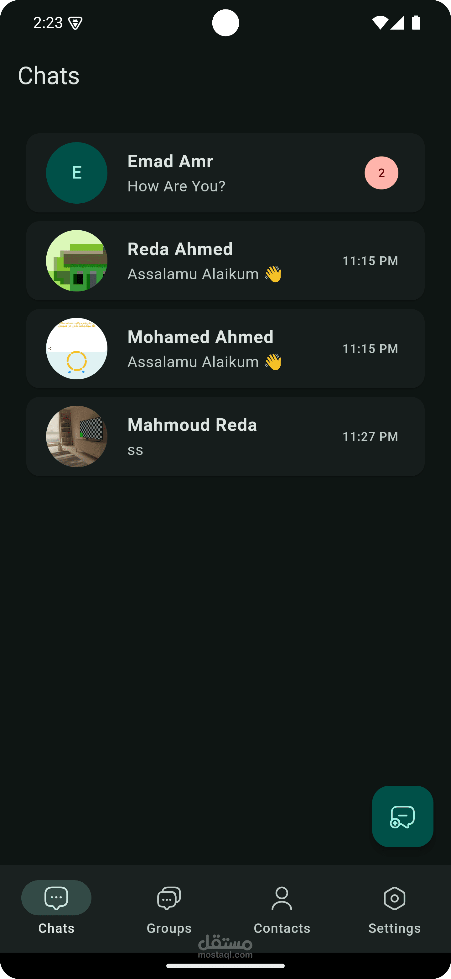تطبيق دردشة فورية باستخدام Flutter و Firebase مع تسجيل دخول وتصميم احترافي
