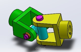 تصميم universal joint  على برنامج solid works
