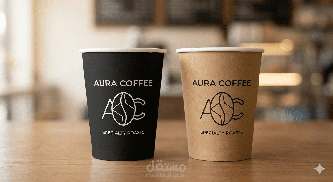 تصميم أكواب قهوة احترافية