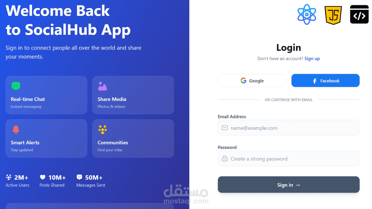 Interactive Social Media Web Application