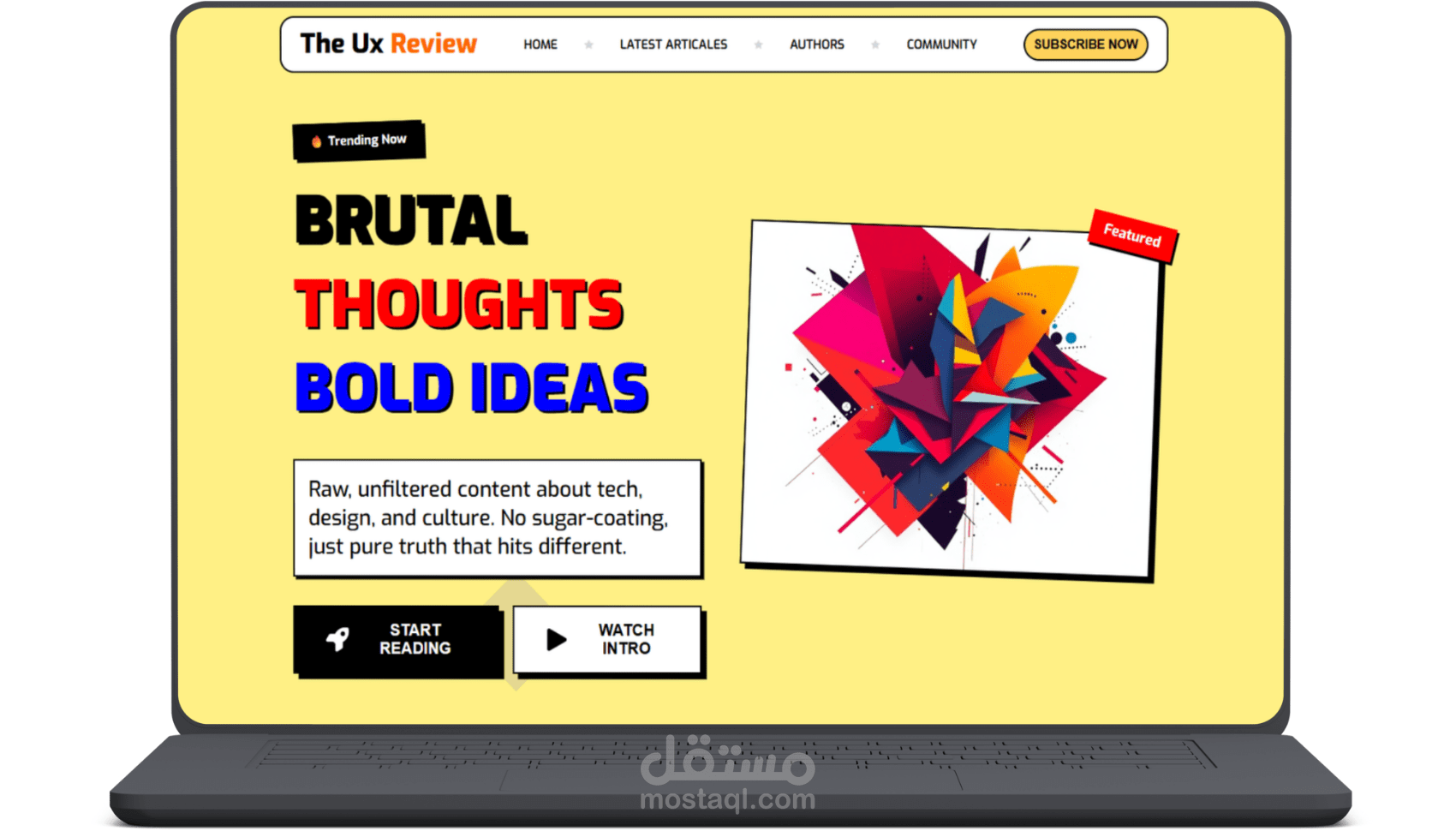 The UX Review - Modern Blog Landing Page