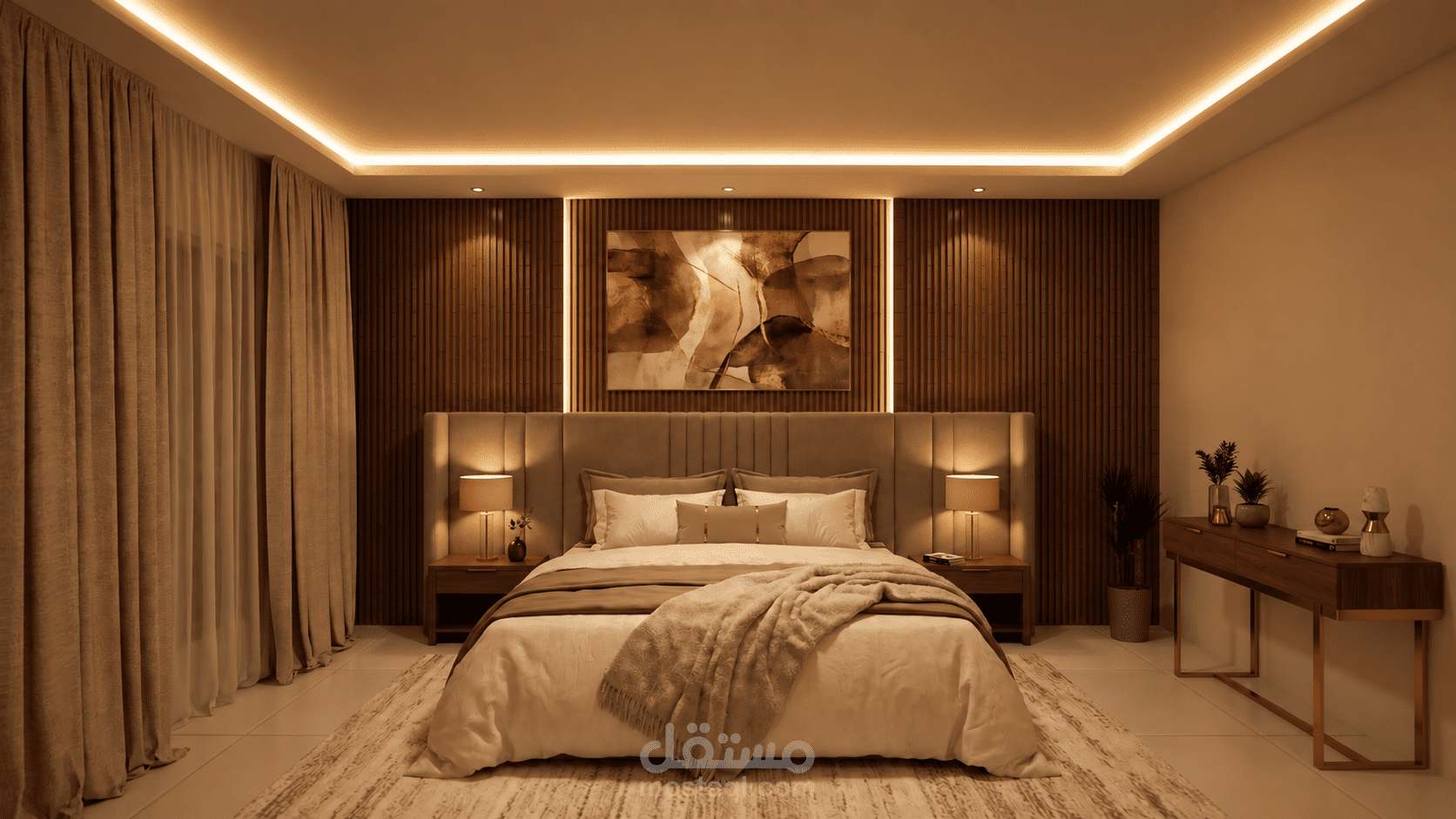 تصميم داخلي راقٍ لفيلا فاخرة
