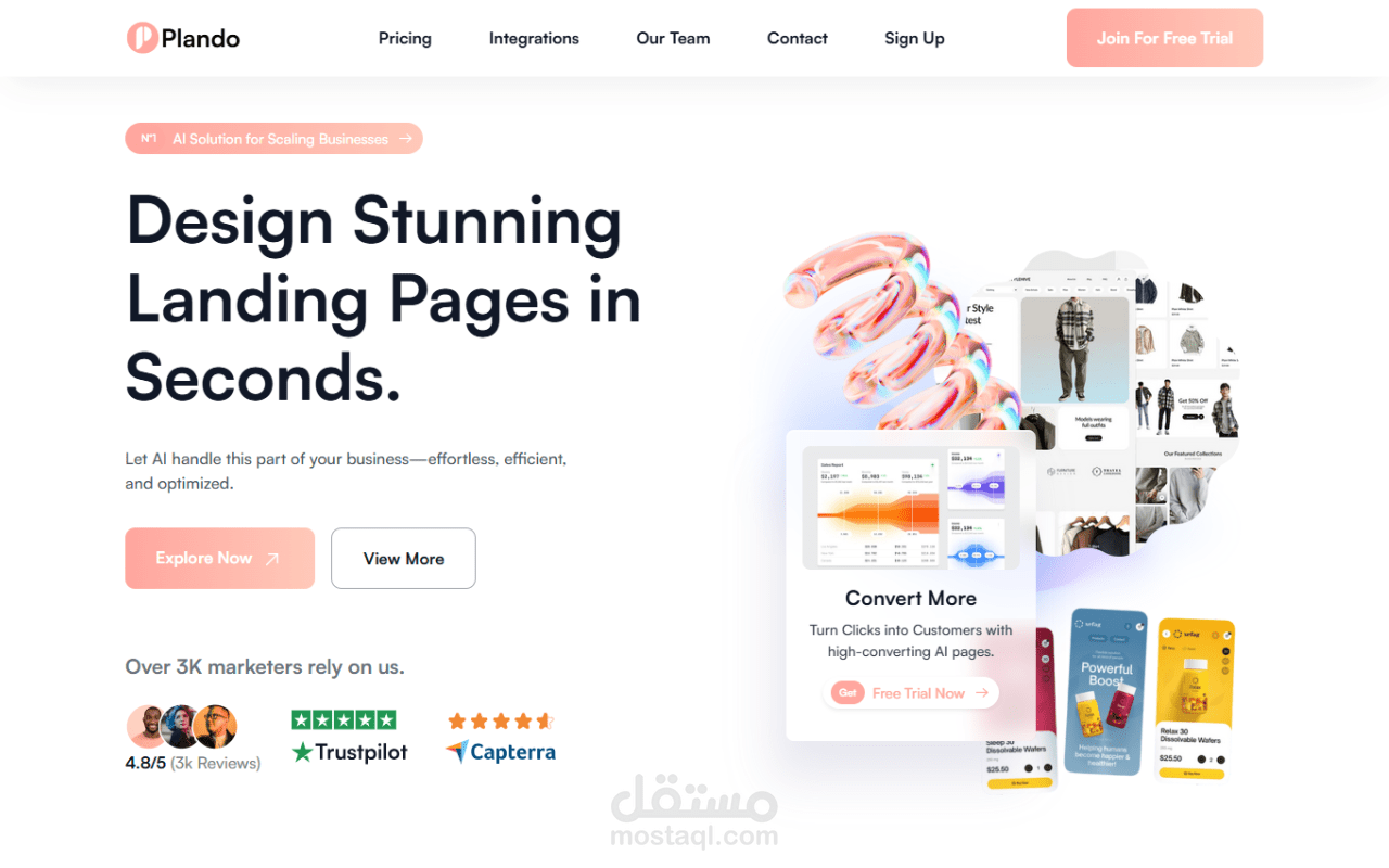 AI-Powered E-commerce Landing Page Builder