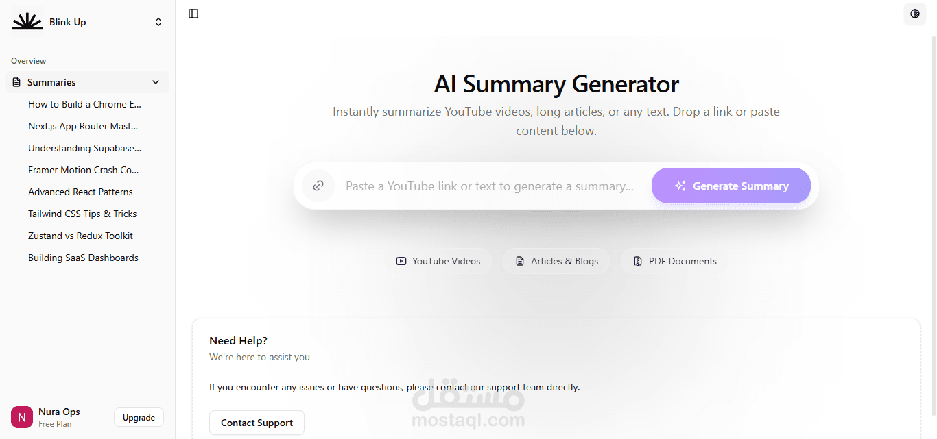AI-Powered Content Summarization Platform