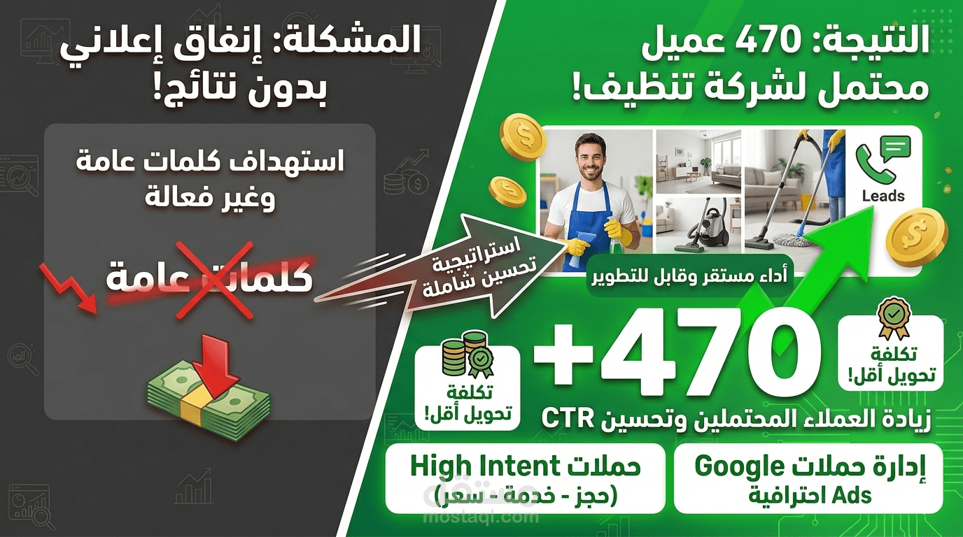 توليد 470 عميل محتمل لشركة خدمات تنظيف المنازل