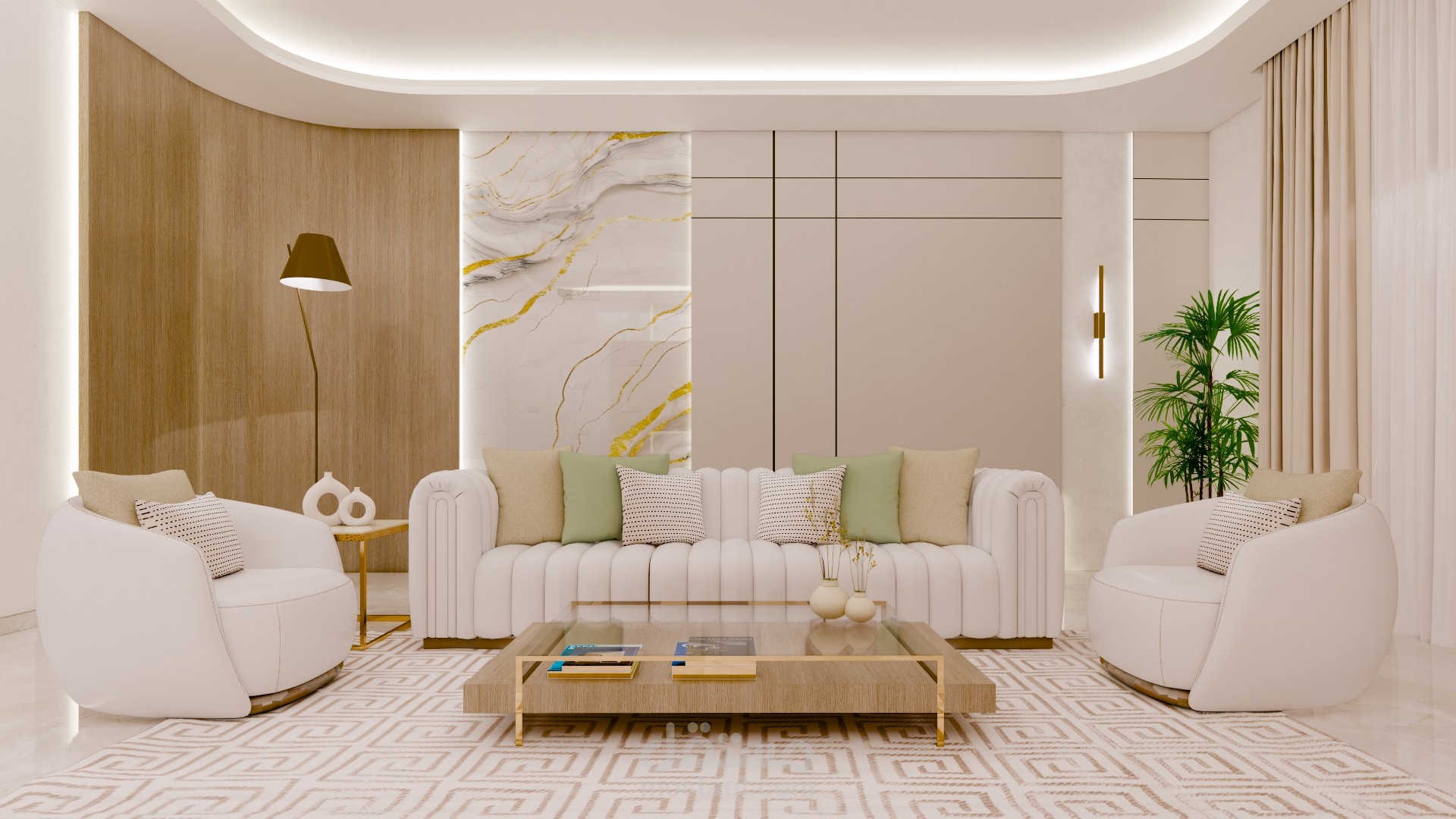 Living Room Modern Design | تصميم صالة معيشة عصرية