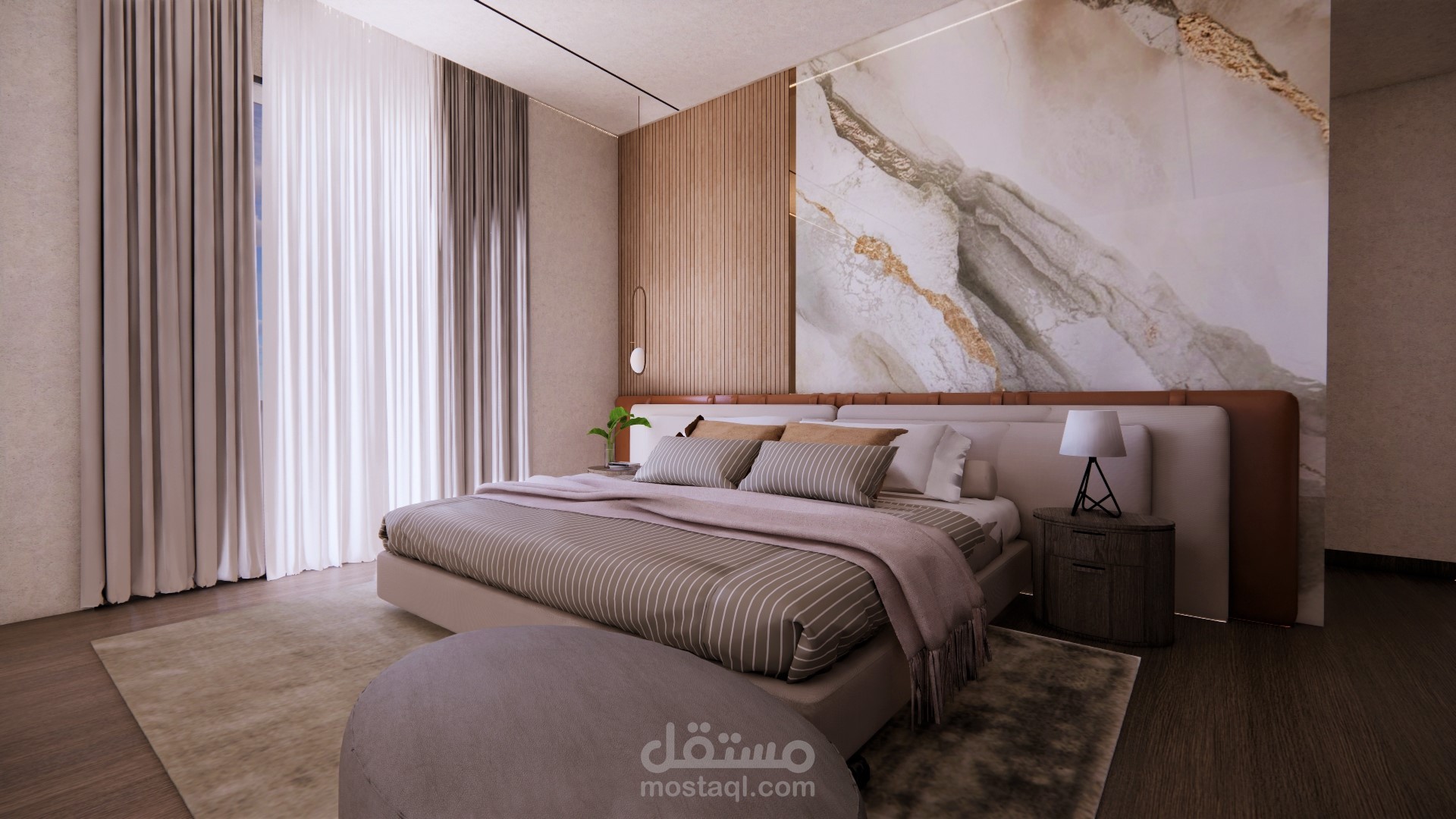 تصميم غرفة نوم ماستر مودرن | Modern Master Bedroom Design