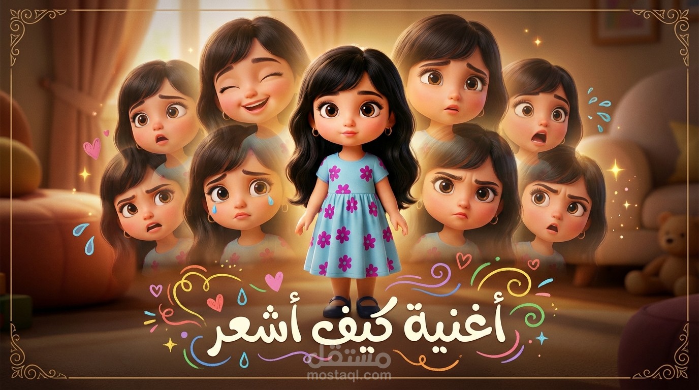 إنتاج فيديو غنائي أنيميشن 3D (أغنية كيف أشعر) - منهج اللغة العربية KG2