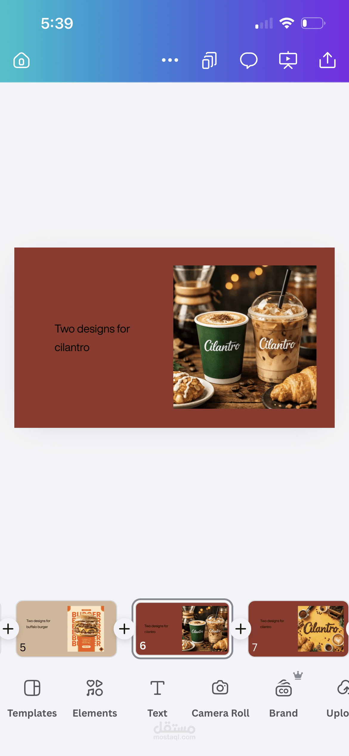 Making content on canva