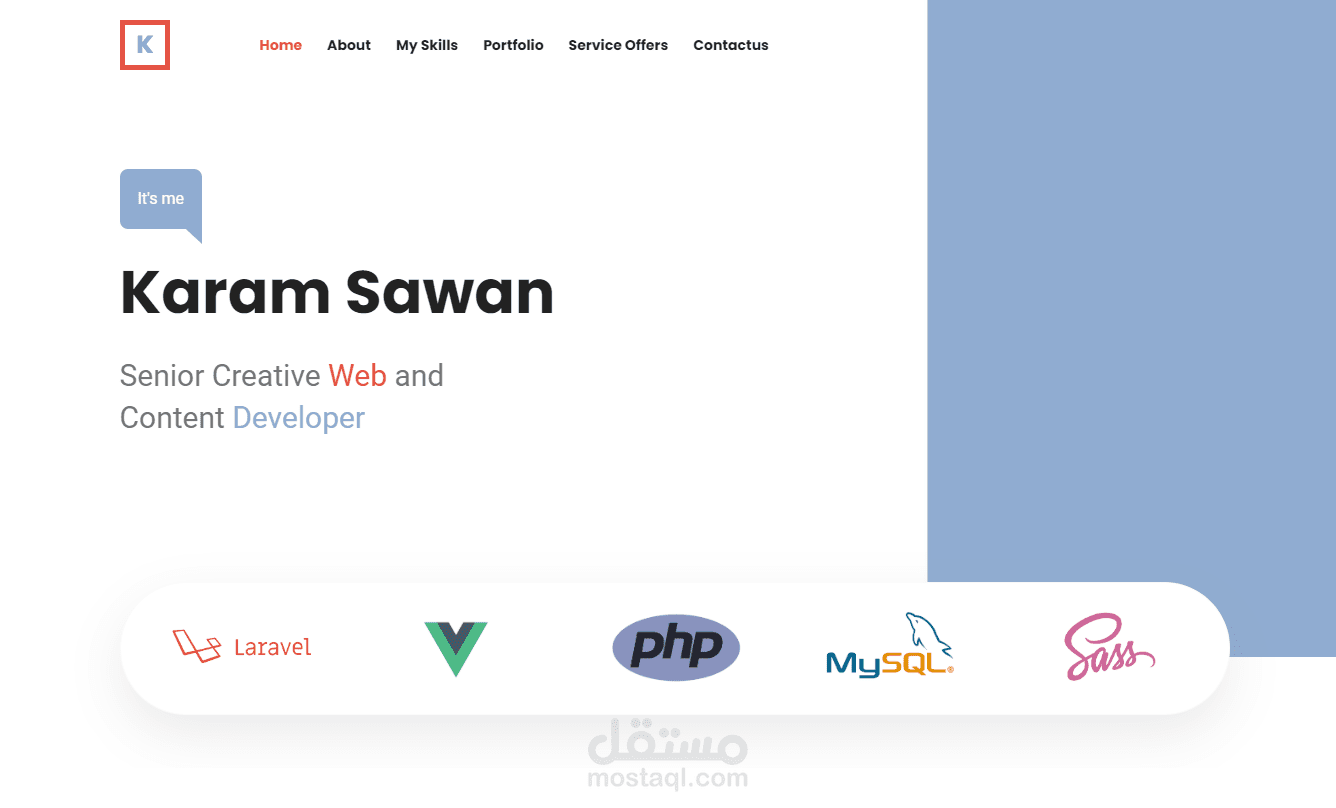 موقع تعريفي خاص بي