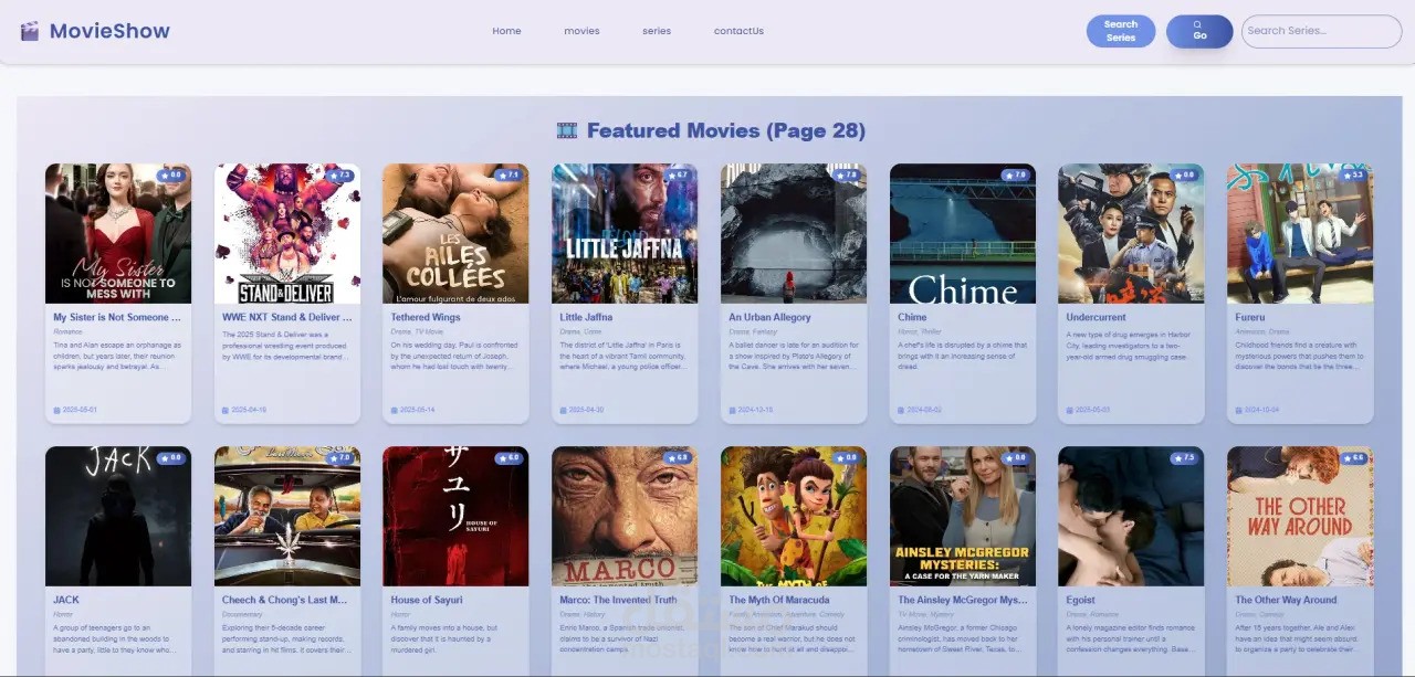 منصة تصفح أفلام ومسلسلات