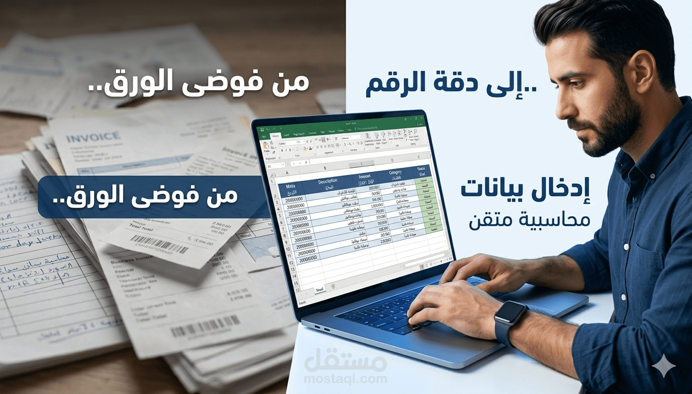 نموذج مثالي لخدمة "تحليل البيانات وإعداد التقارير المحاسبية".