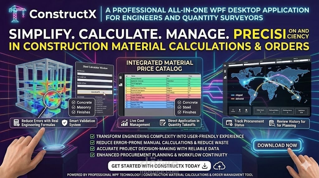 ConstructX – Construction Quantity Surveying & Purchase Order System