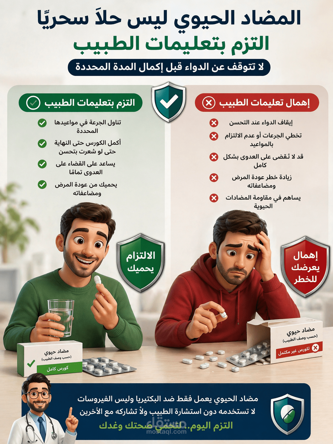إنفوجراف توعوي عن المضاد الحيوي