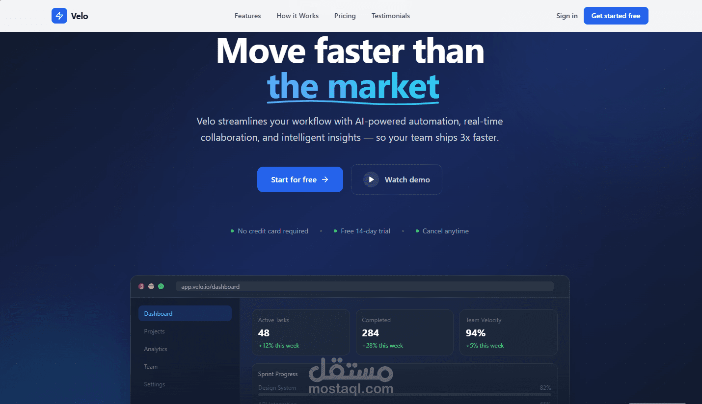 Velo منصة ذكية تساعدك تنظم شغلك وتنجز مهامك بسرعة وسهولة.