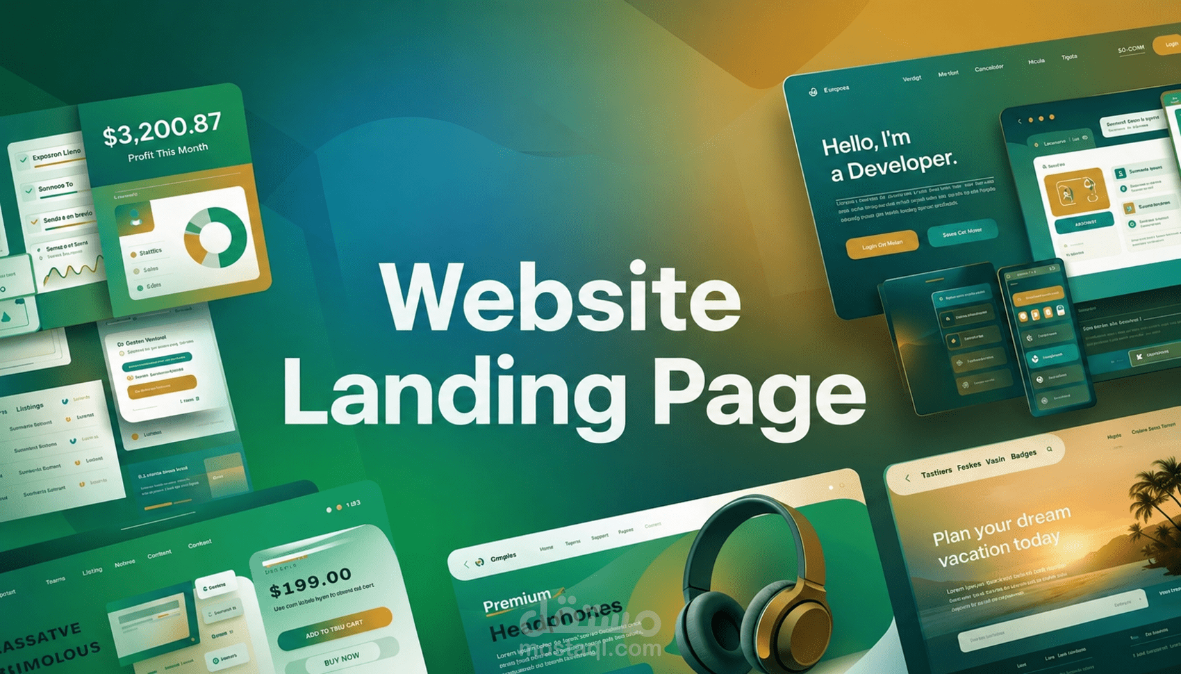 تصميم صفحة هبوط Landing Page عصرية متكاملة