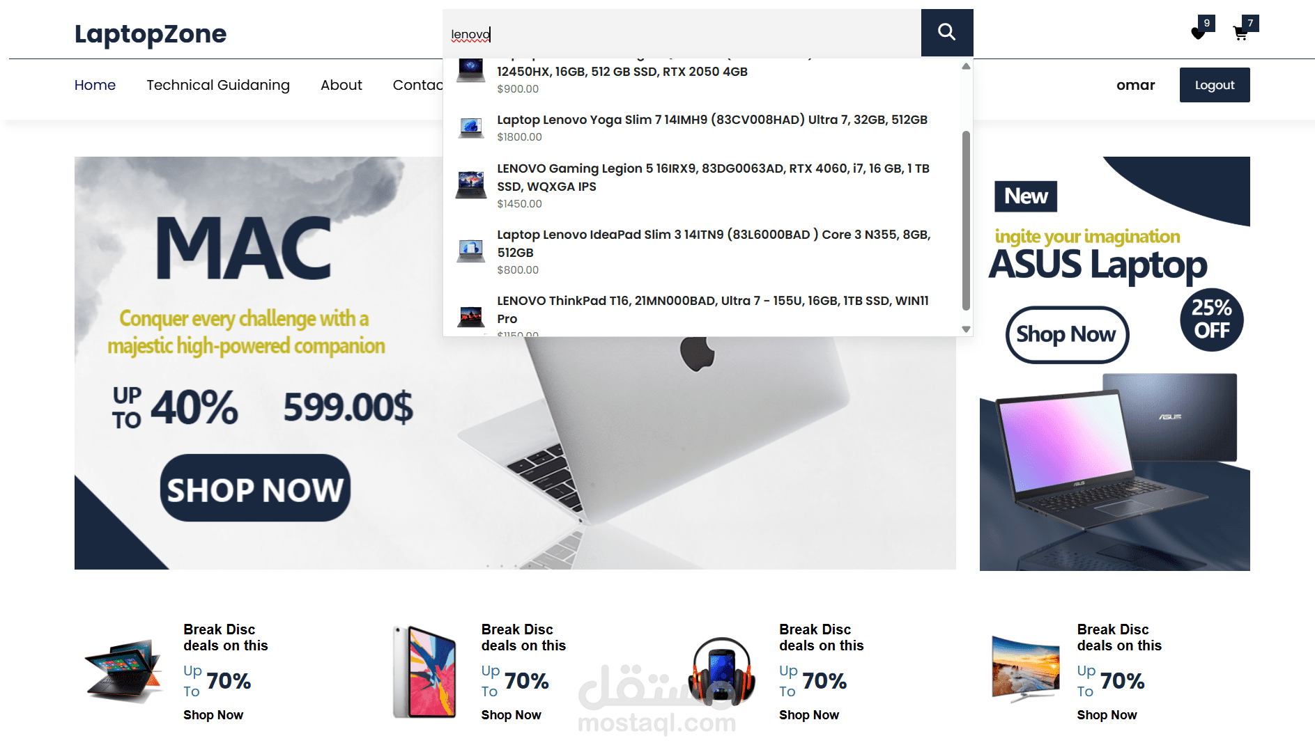 Laptop Zone — متجر لابتوبات مع مستشار ذكي للاختيار