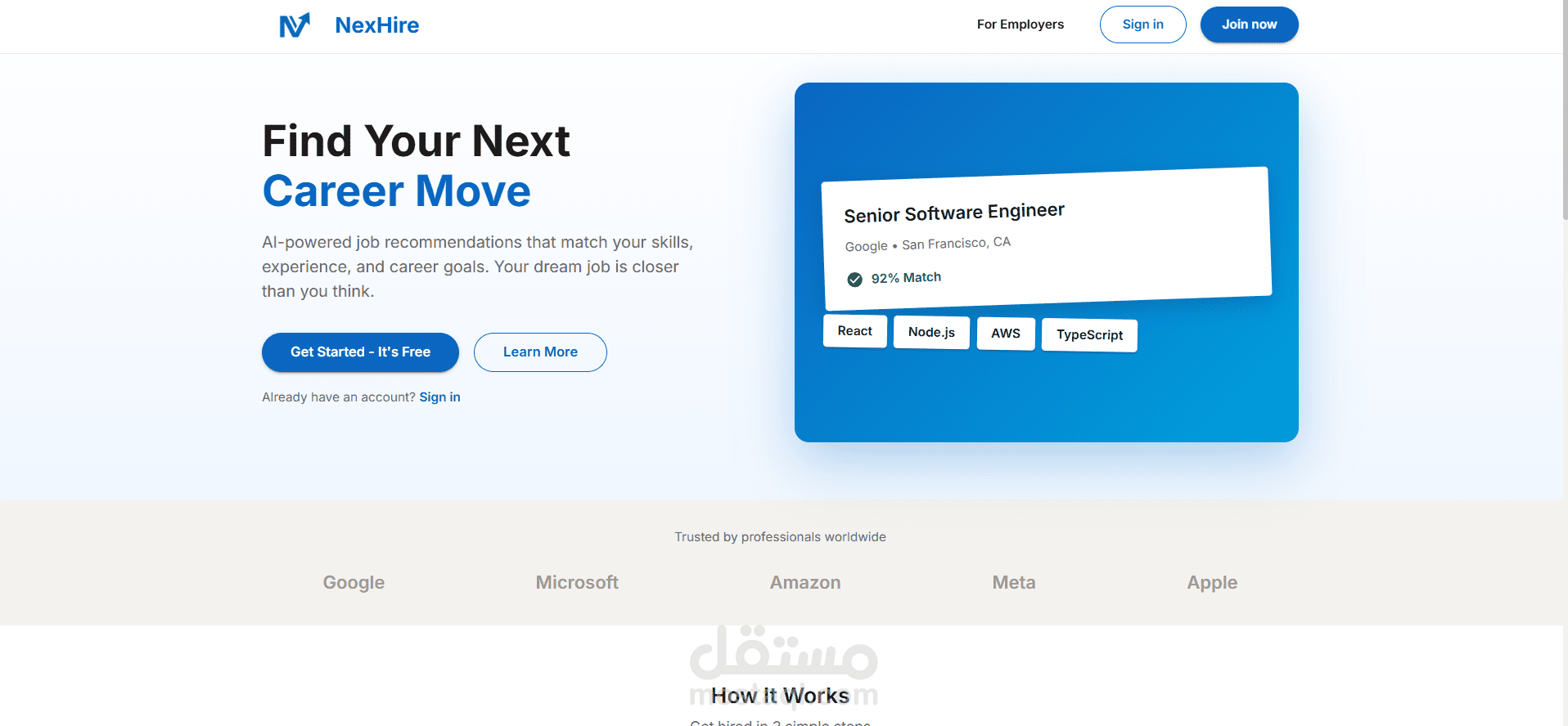 Next Hire — منصة توظيف بنظام توصية ذكي