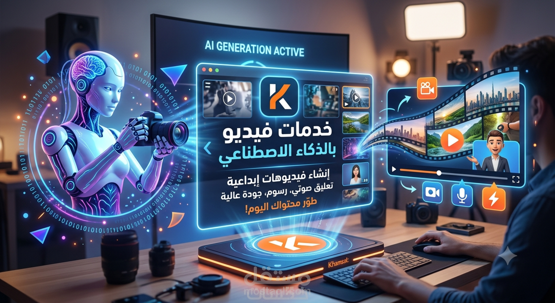 انشاء فديوها ب الذكاء الاصطناعي