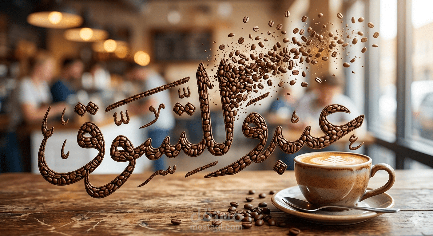 لوجو بحبوب القهوة