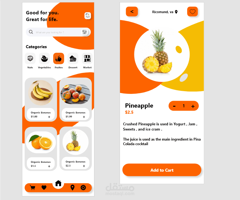 Foods  and Fruites Delivery
