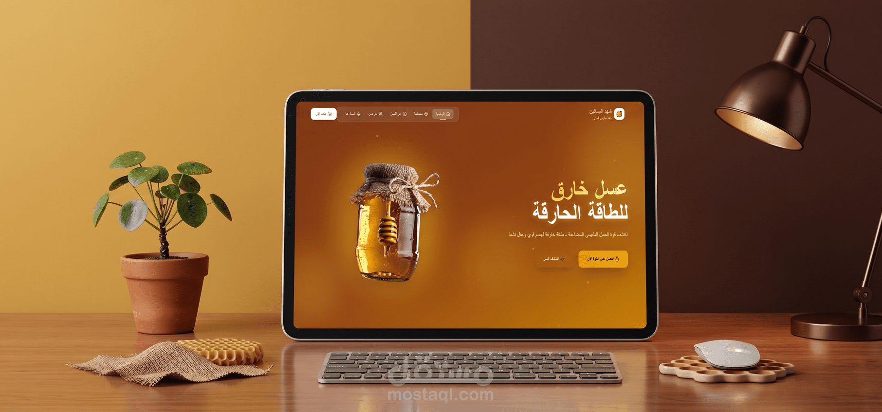متجر لبيع العسل ومنتجات الطبيعة "شهد البساتين"