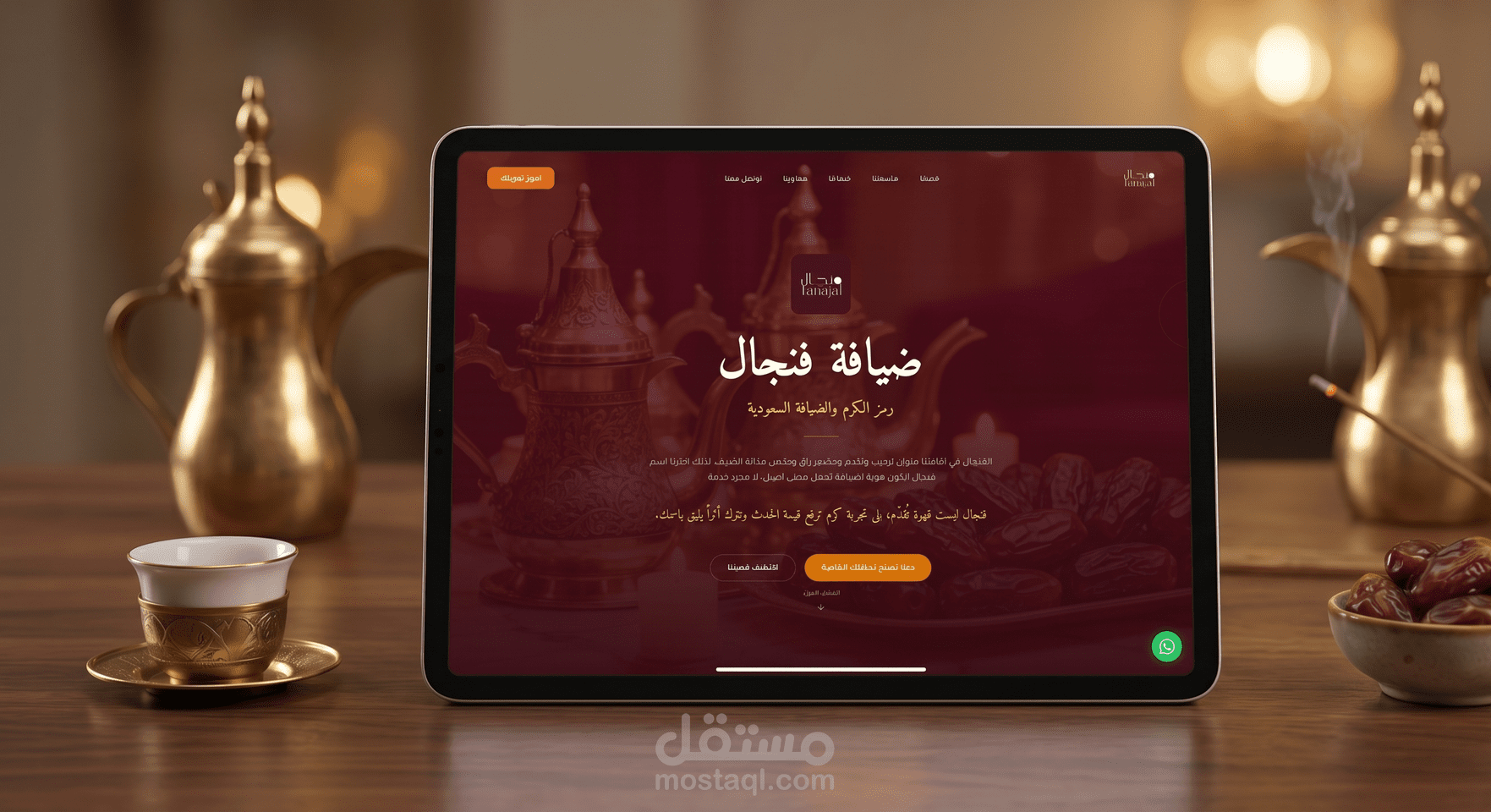 منصة موقع فنجال لخدمات الضيافة السعودية المتكاملة