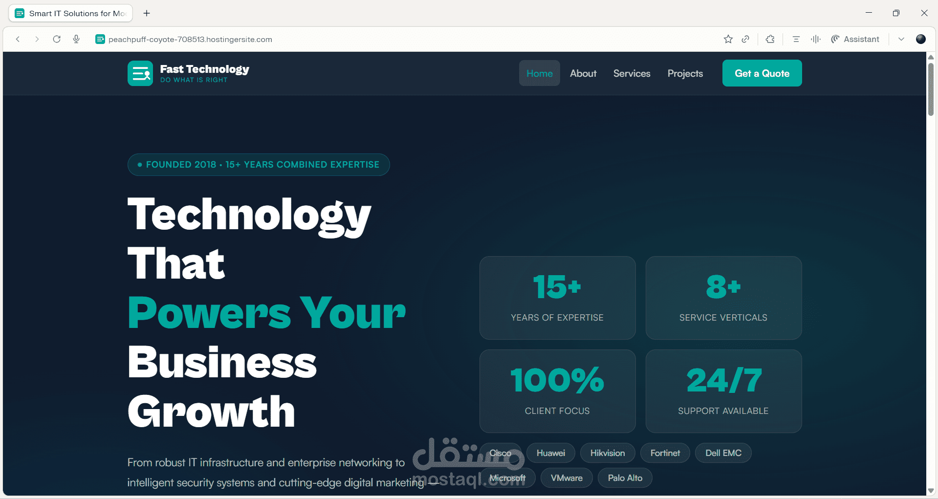 Fast Technology — Full Multi-Page Corporate IT Solutions Website